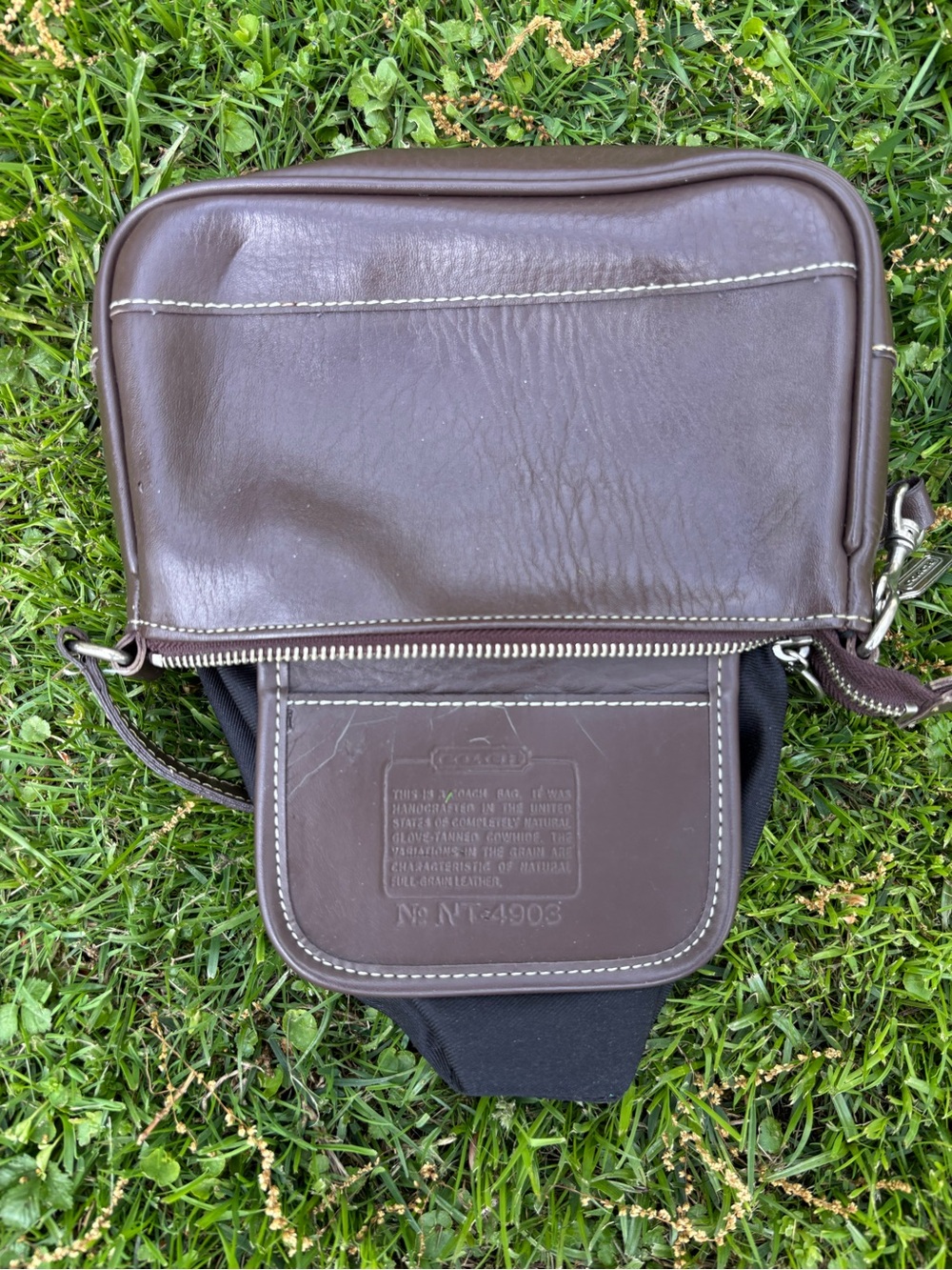 COACH Vintage Y2K Brown Leather Demi Hampton Baguette Mini Shoulder Bag - Picture 10 of 11